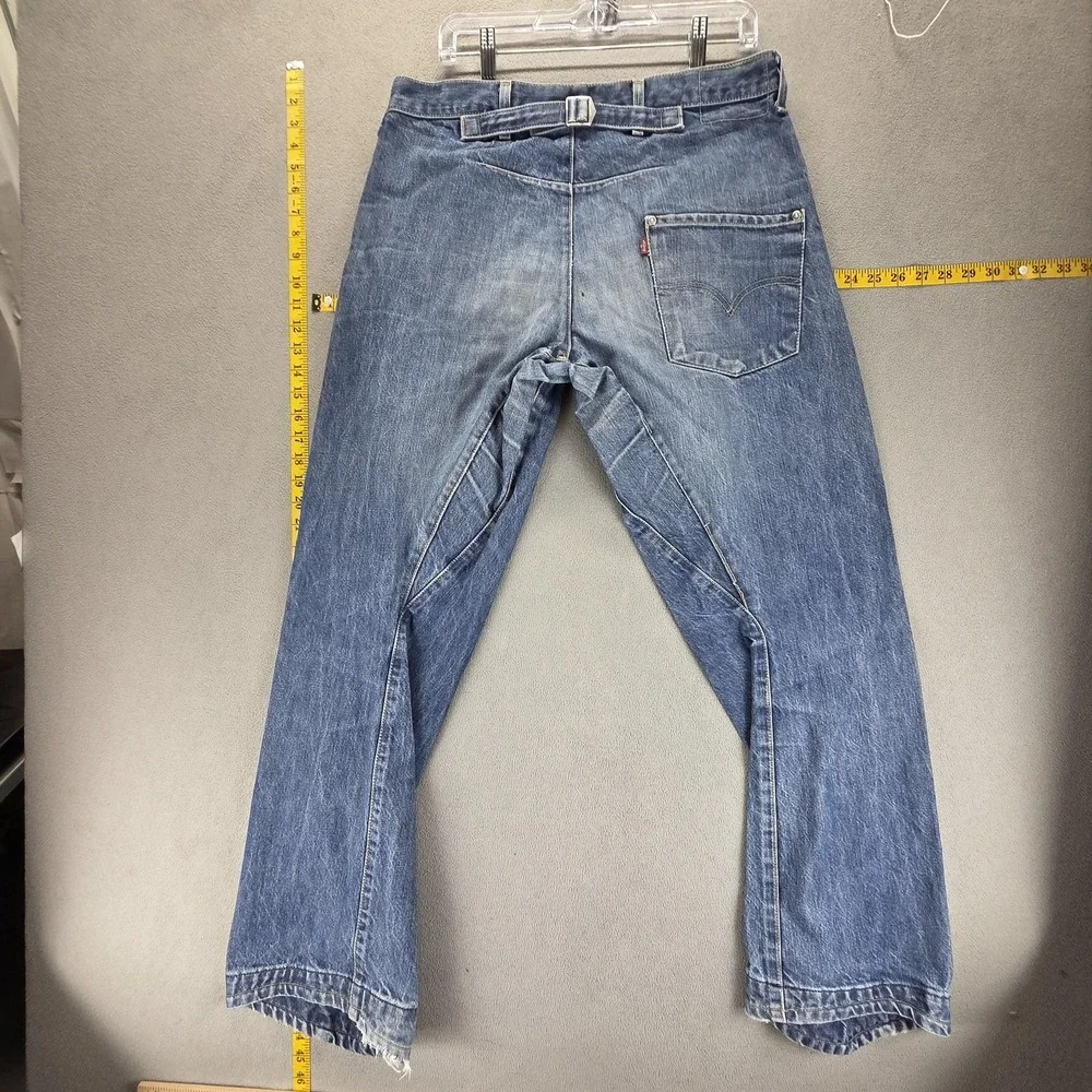 VTG Levis Engineered Jeans Mens Blue Buckle Back Twisted One Pocket Fits 32x32